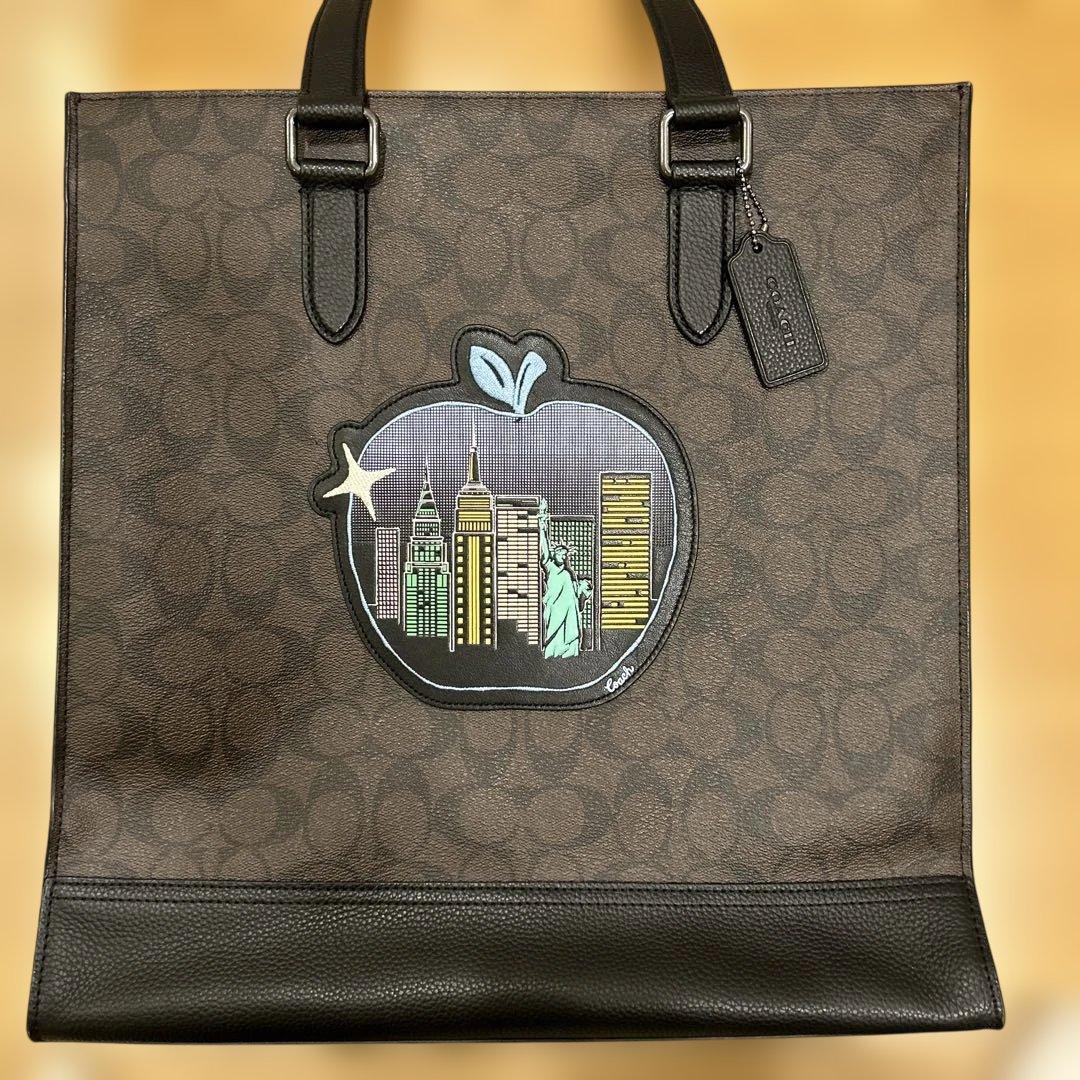 コーチ　coach グラハム　トートバッグ スクエアニューヨークデザイン　美品