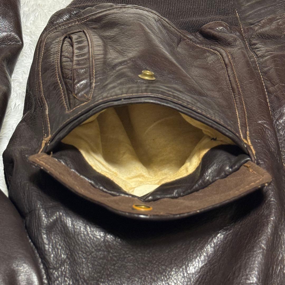 Schott フライトジャケット レザー G-1 80s USA製 ボアライナー - メルカリ