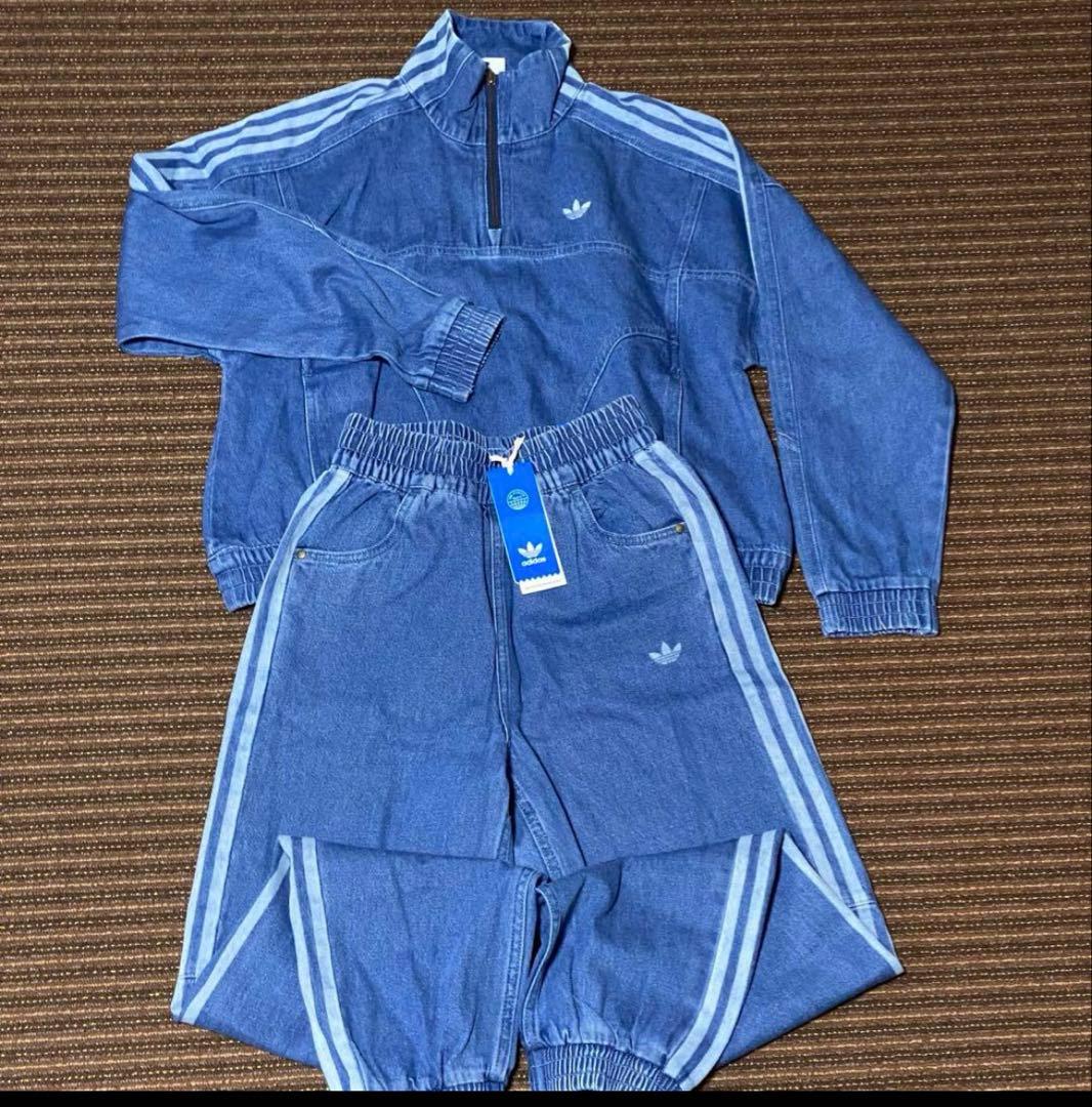 アディダス オリジナルデニムセットアップ - メルカリ