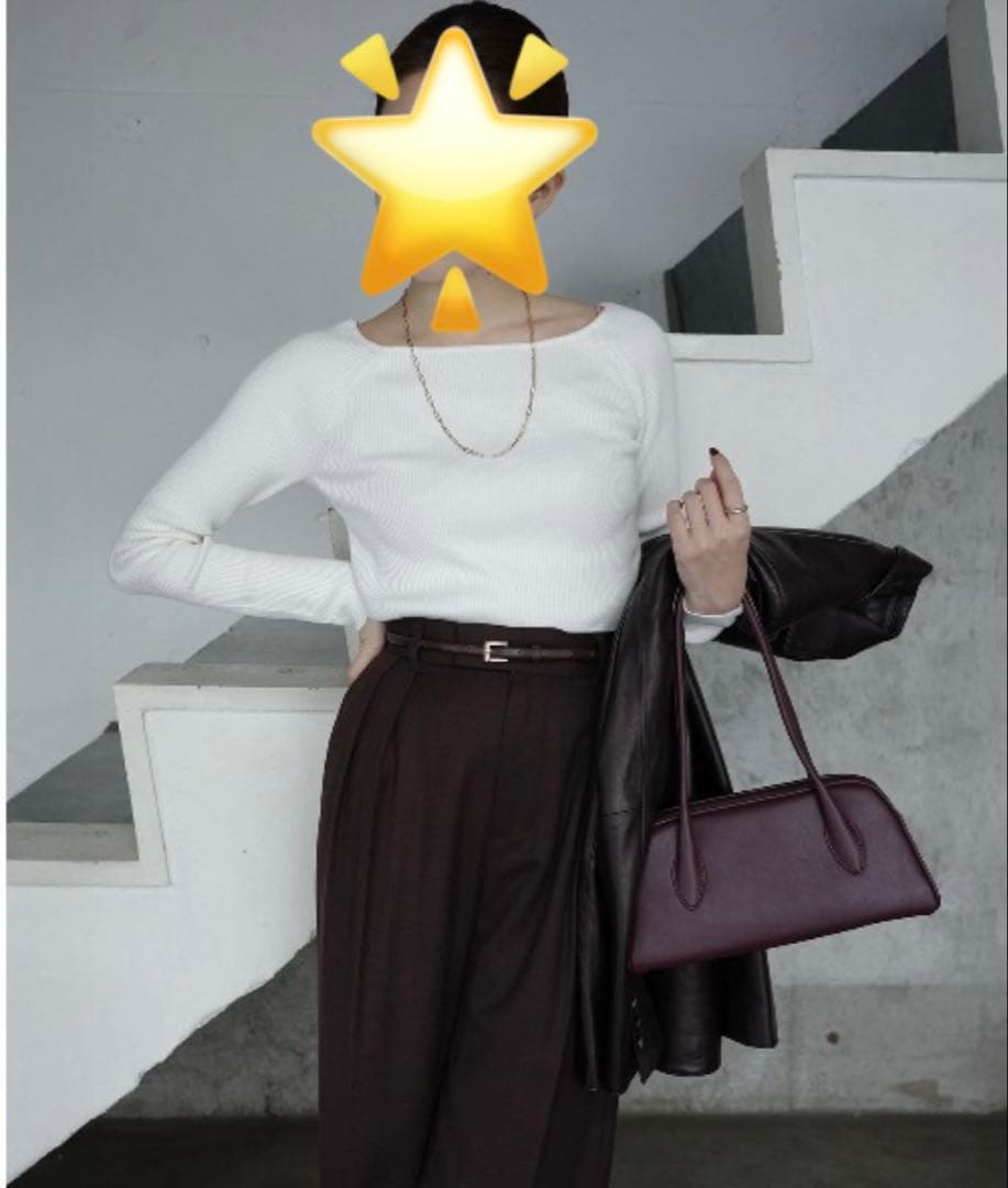 anuans シルクカシミアブレンドボートネックニット　新品未使用　値下げ