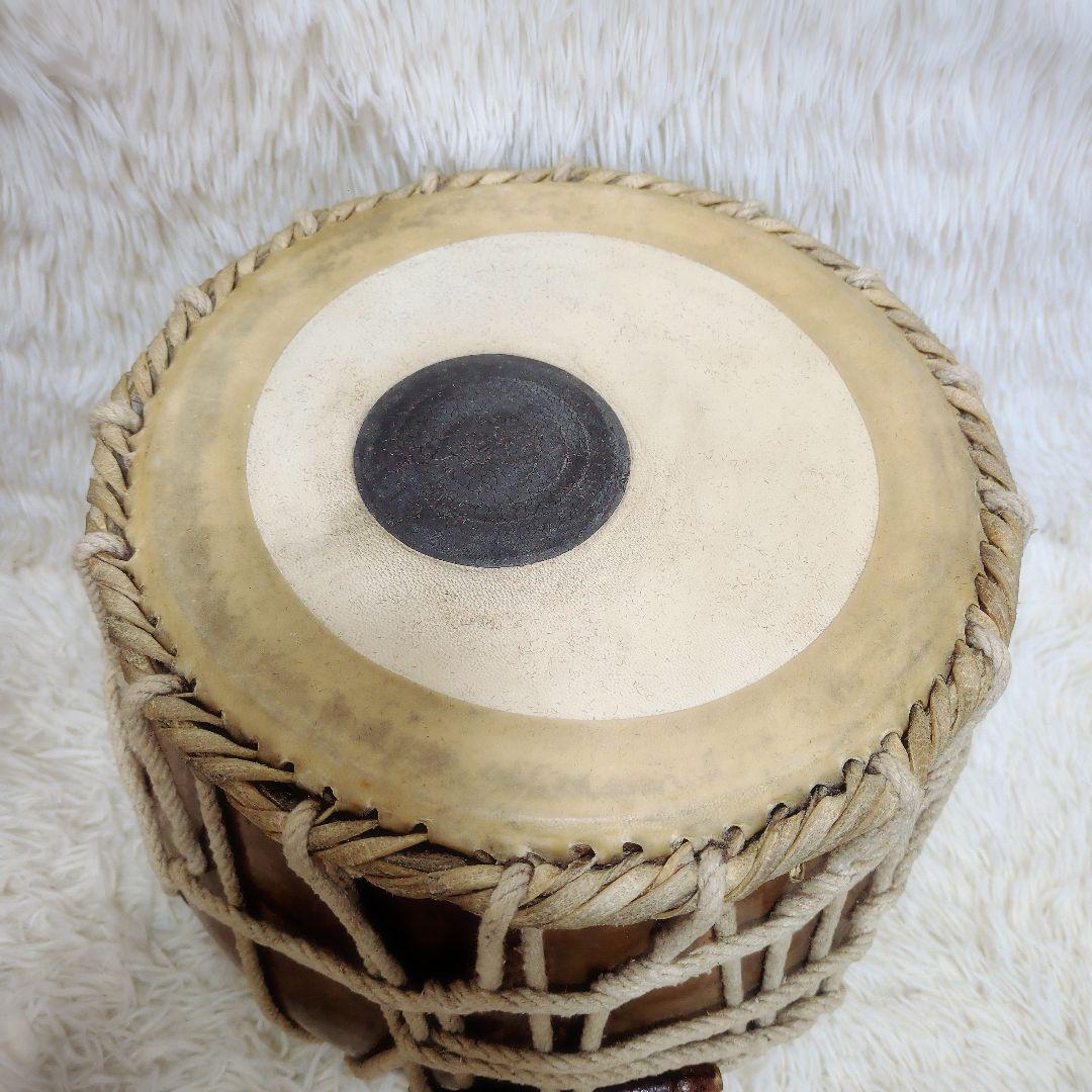 良品】インド伝統楽器 タブラ バヤン 2個セット クッション付 - メルカリ