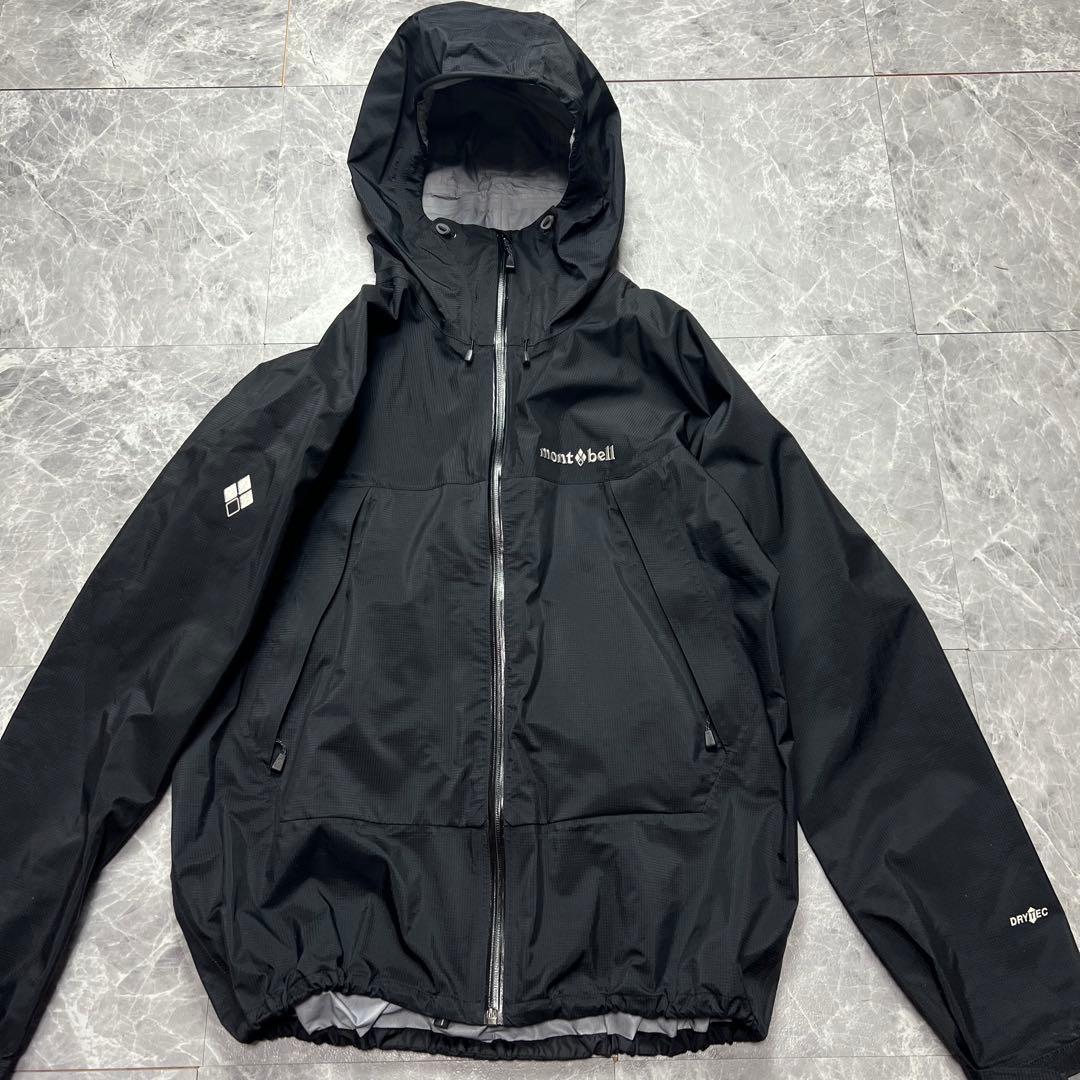 極美品　モンベル　マウンテンパーカー　フード　黒　M アウトドア　メンズ　登山