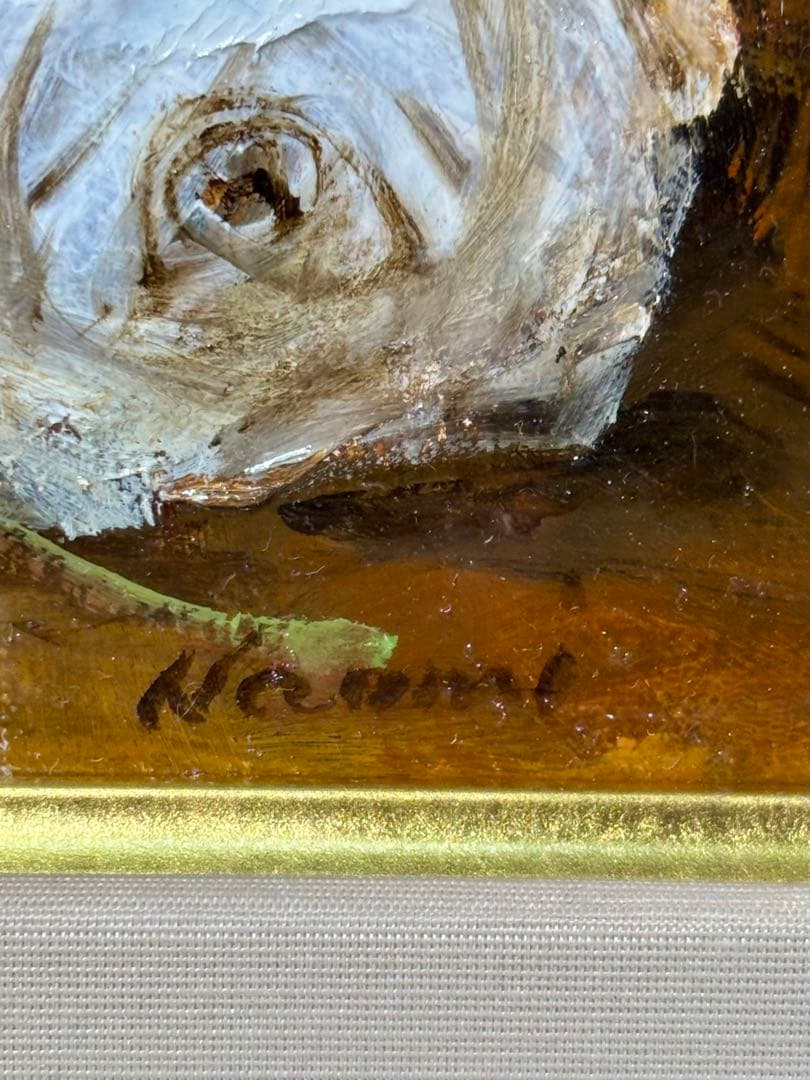 年代尚美「ばら」油彩画 直筆サイン - メルカリ