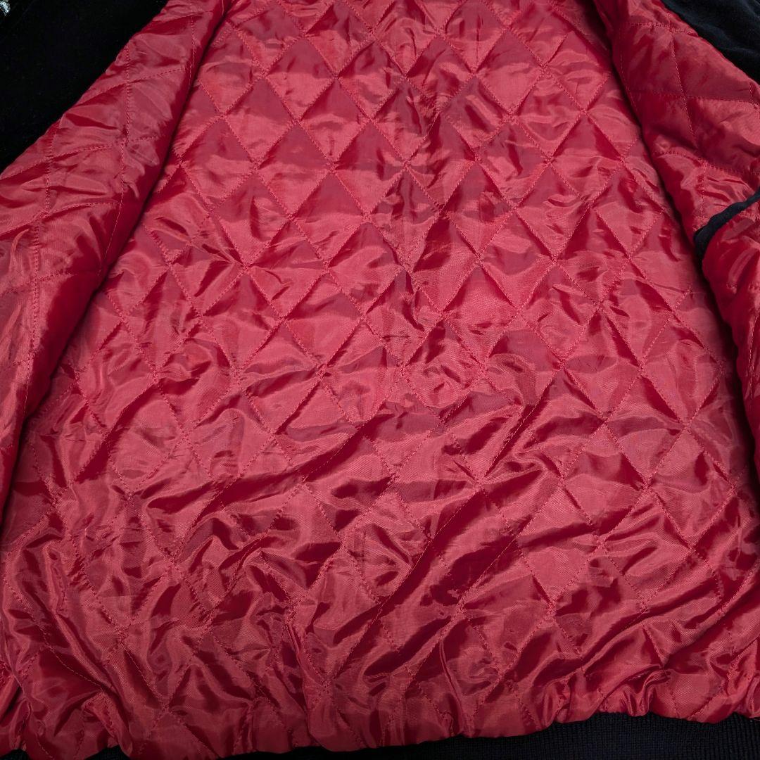 Hoshihime 星姫 別珍/ベロア スカジャン つなぎ双龍両面刺繍 中綿入り