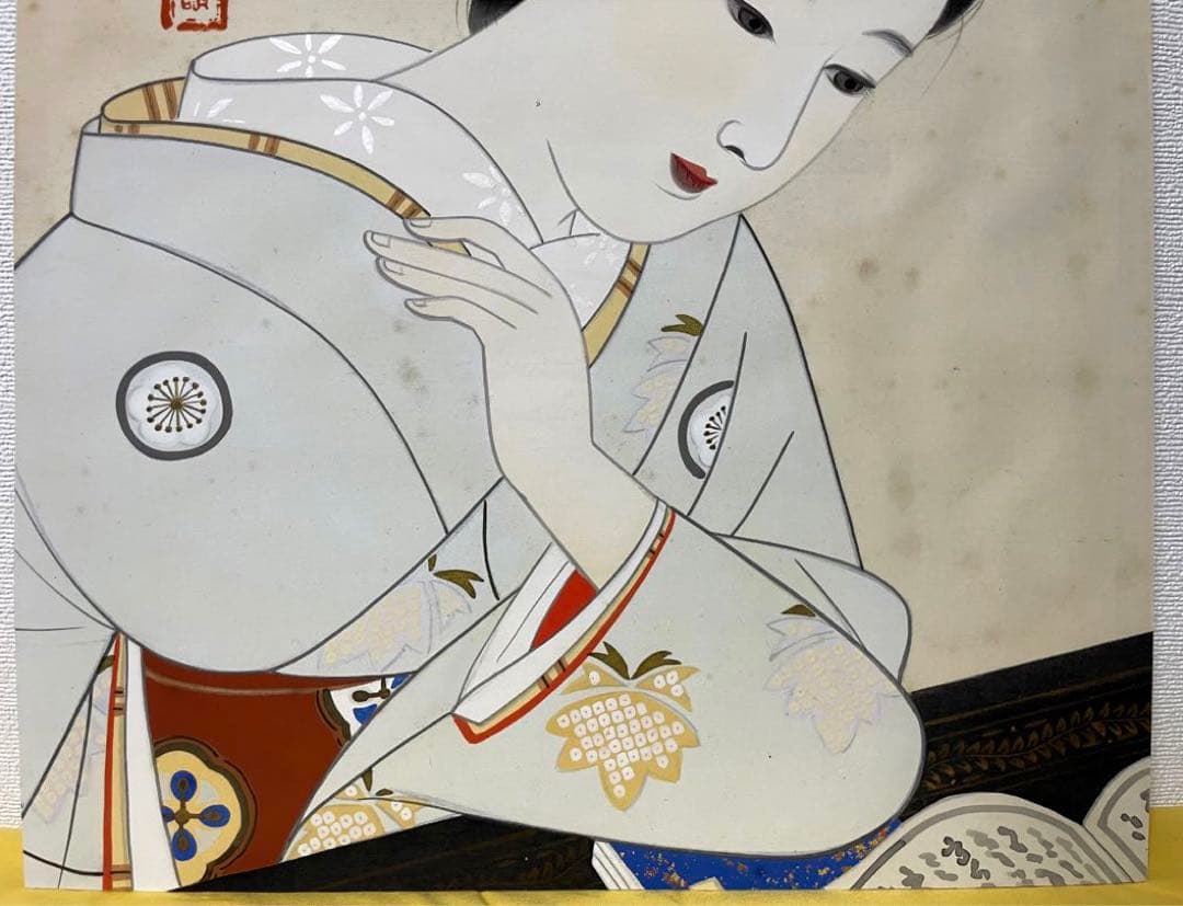 中村貞以 日本画 原画 約F8 絹本 貴重 真作保証 1点もの - メルカリ