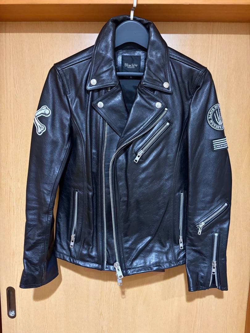 VANQUISH ブラック ライダースジャケット Sサイズ ヴァンキッシュ　本革