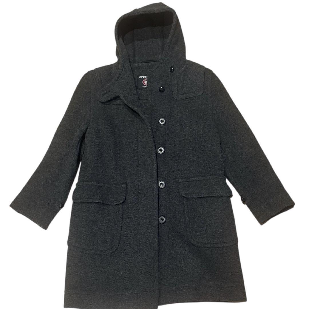 インバーティア　invertere ダッフルコート　ヘリンボーン グレー