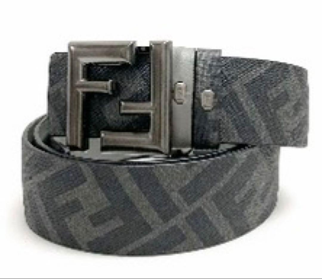 Fendi フェンディ　グレー FFロゴ ベルト