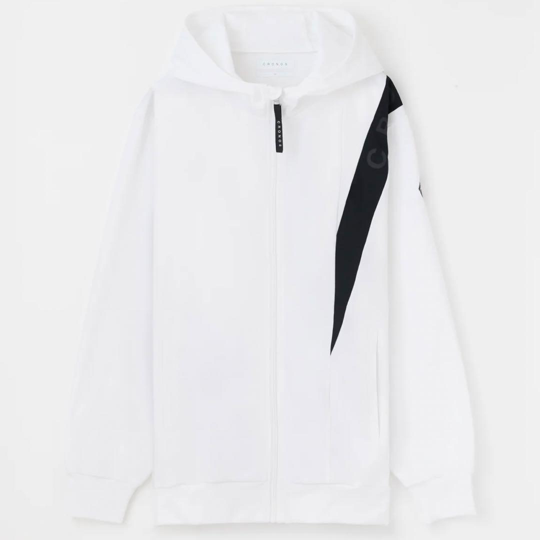 新品 CRONOS クロノス フルジップ パーカー 白 XL クロノスパーカー