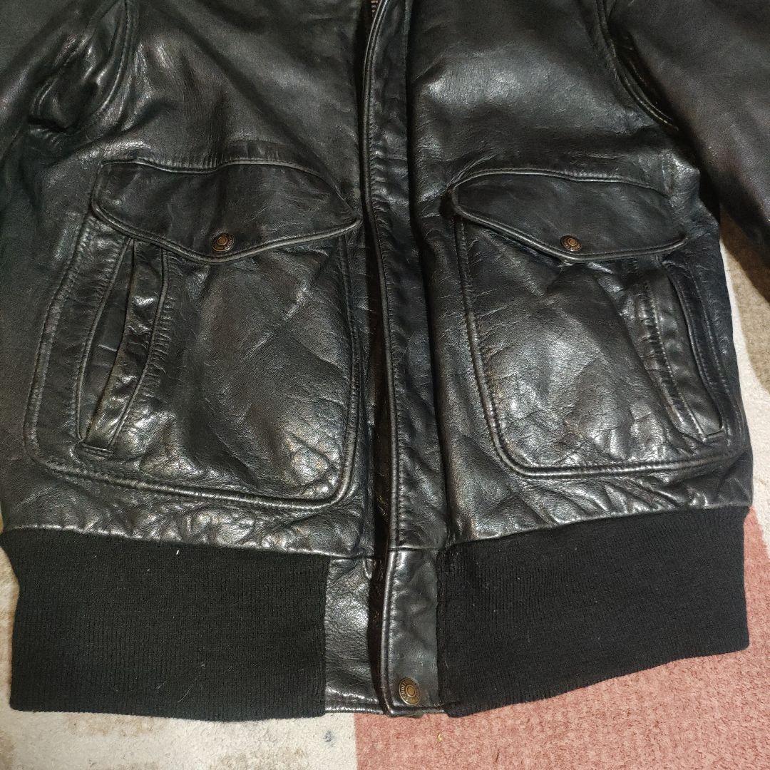 完品人気黒Schott184SMフライトジャケット38 ダメでも対応有