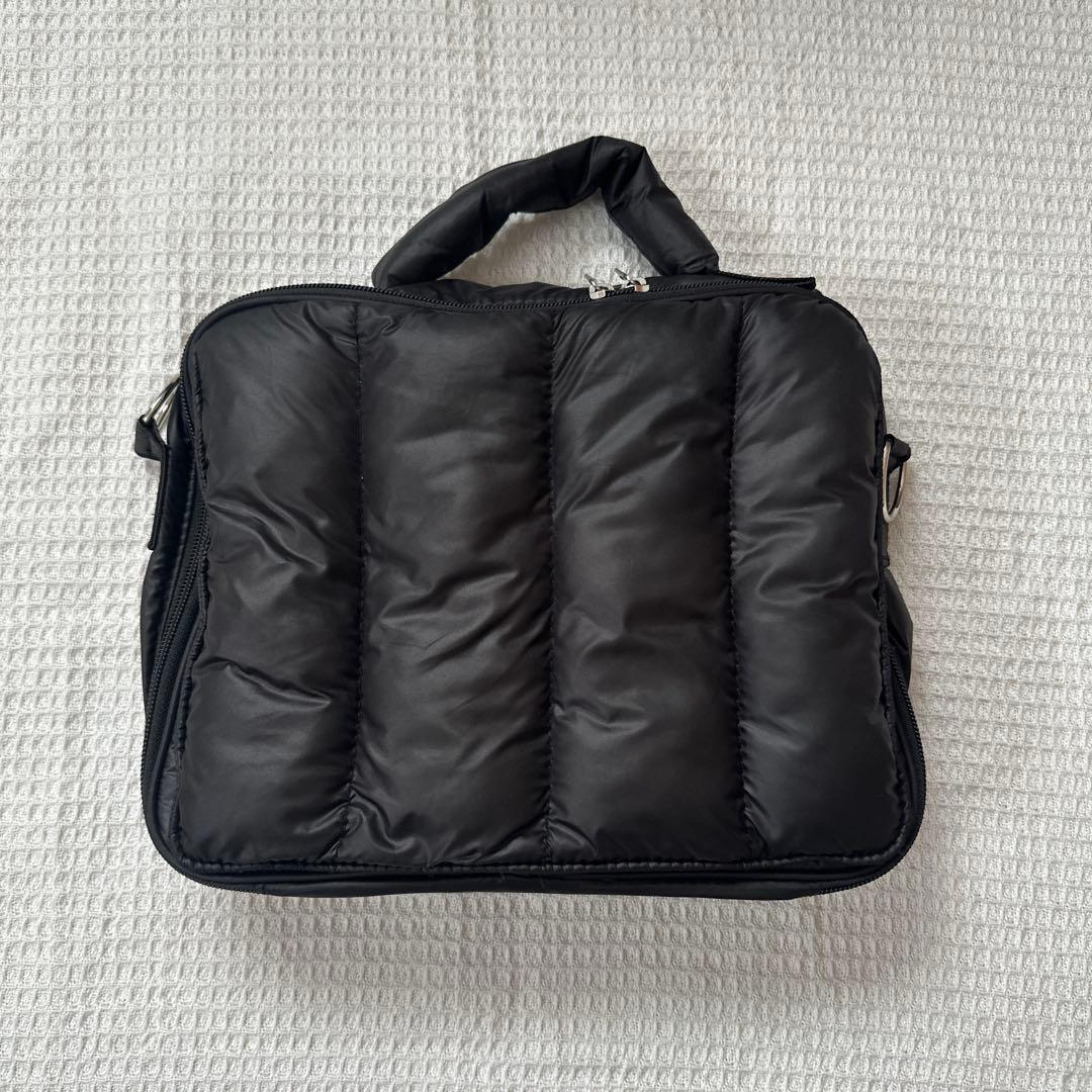 calin】 カラン キルティング マザーズバッグ ポーチ ブラック 実物