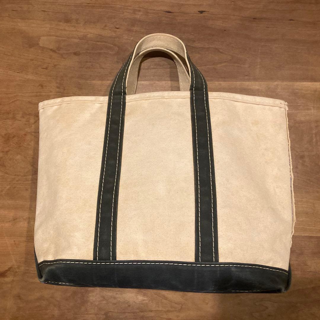 【良品】80s L.L.Bean トートバッグ ネイビー Mサイズ 2色タグ