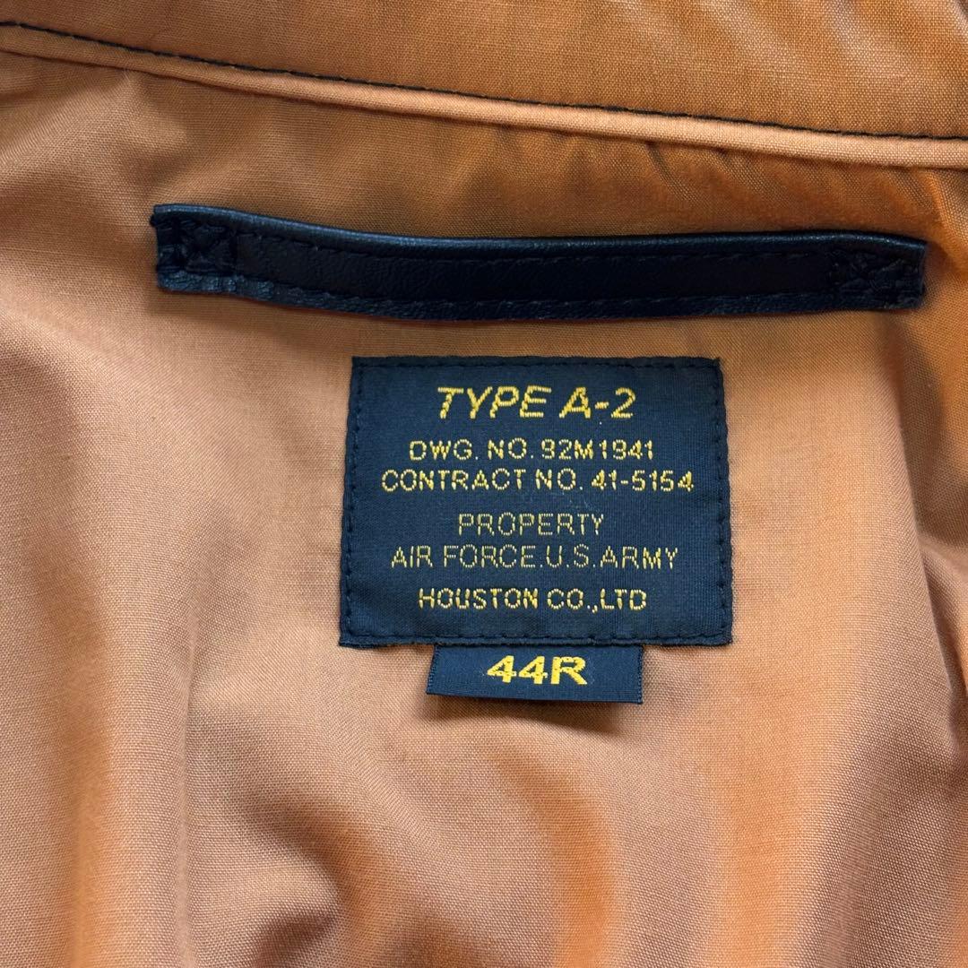 極美品】ヒューストン ホースハイド A-2 フライトジャケット 2XL 黒