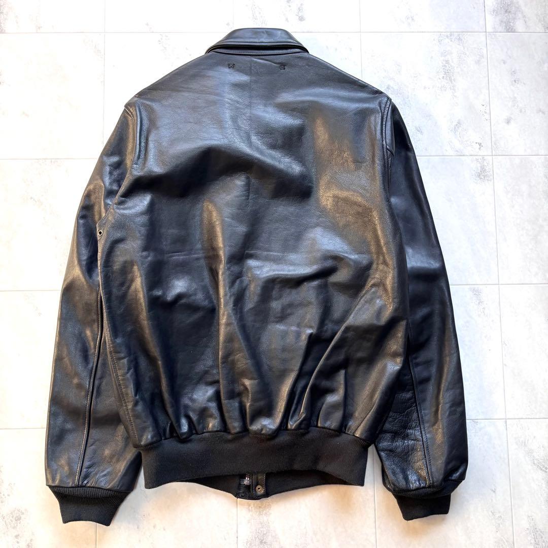 極美品】ヒューストン ホースハイド A-2 フライトジャケット 2XL 黒