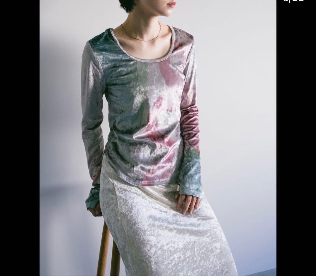 MARTE Velour Art Print Top / 03