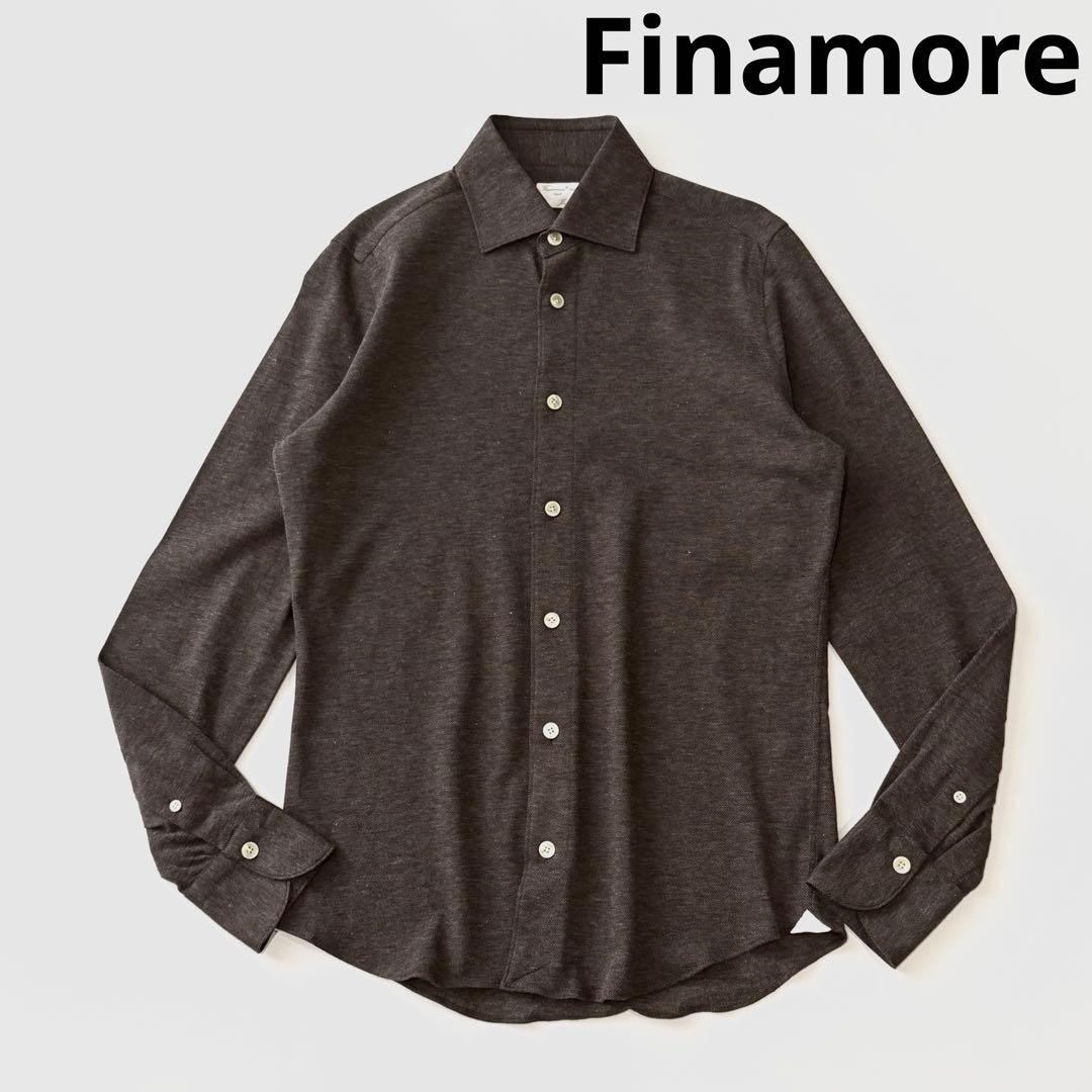 Finamore フィナモレ コットン カシミヤ ジャージー シャツ トーマスメイソン コットンカシミヤジャージーシャツ【SIMONE/DENVER