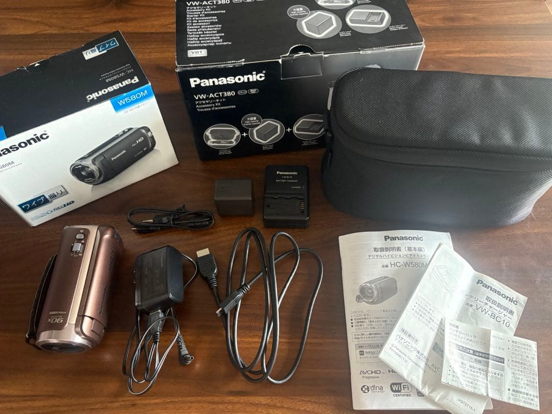 Panasonic HC-W580M ビデオカメラブラウンアクセサリーキット付き Panasonic HC-W580M ビデオカメラブラウンアクセサリーキット付き