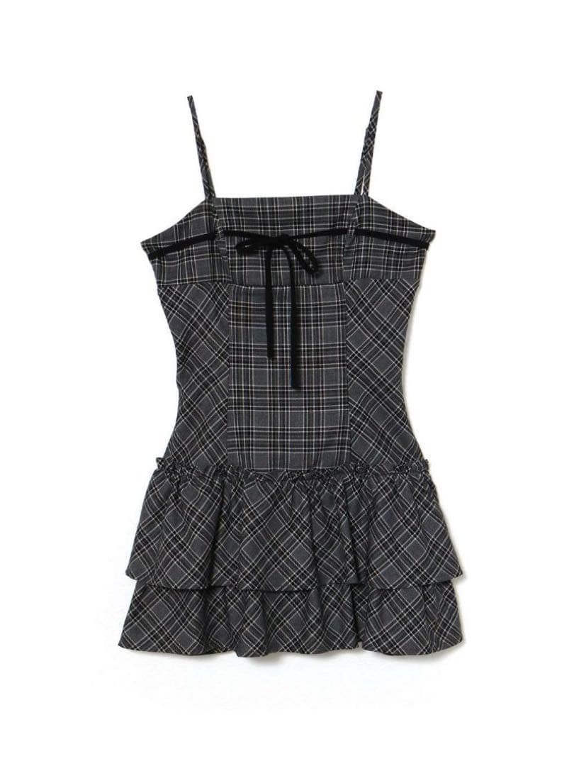 bubbles ティアードリボンキャミワンピース