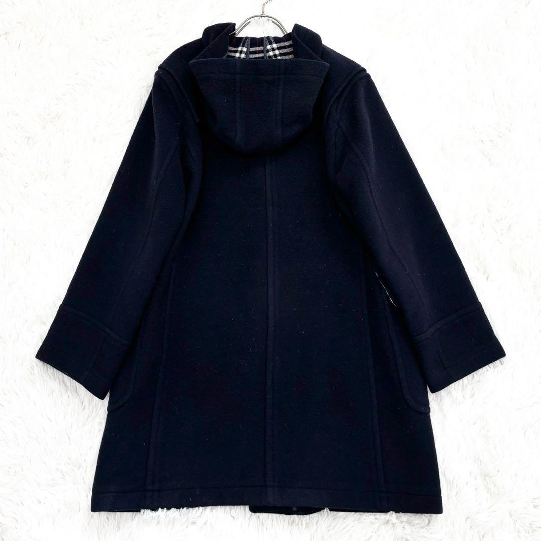 バーバリー ダッフルコート ネイビー チェック キッズ 150 レディース