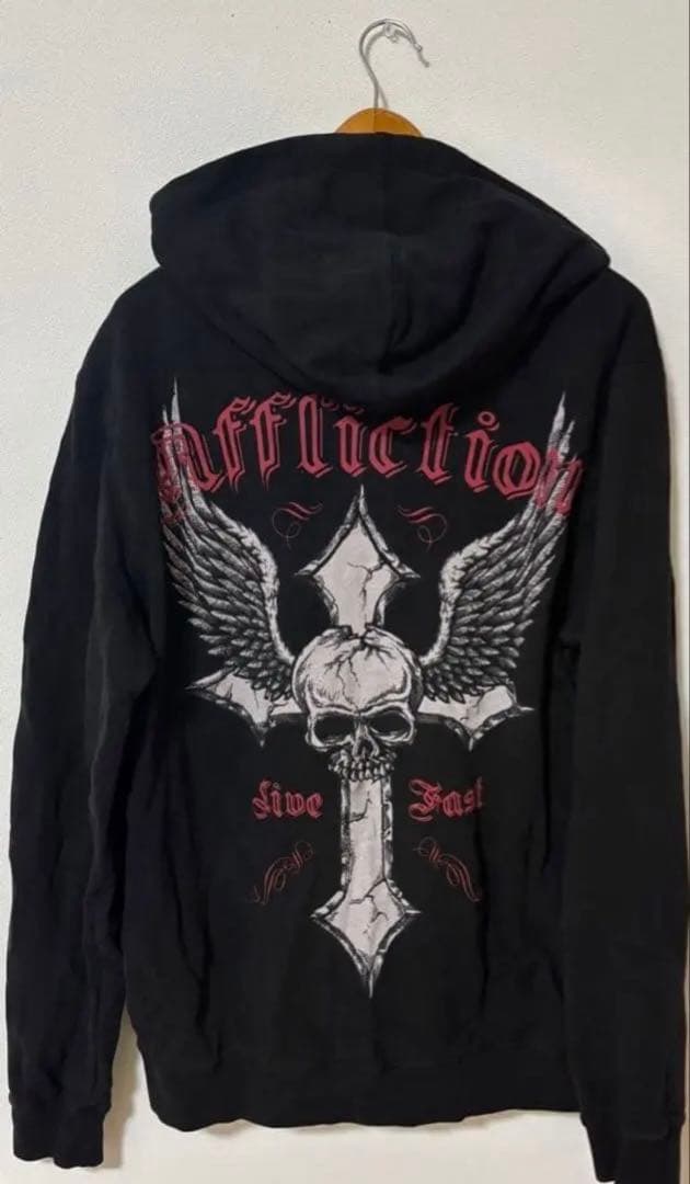 Affliction アフリクション　ジップアップパーカー　プルオーバー　Ｌ