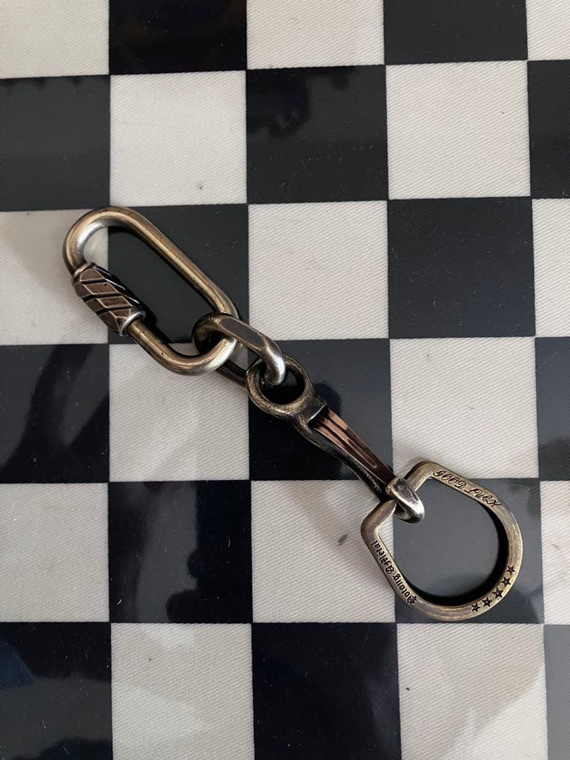 ブラス製刻印入りカラビナ　north&juddナスカン　ホースシューキーリング