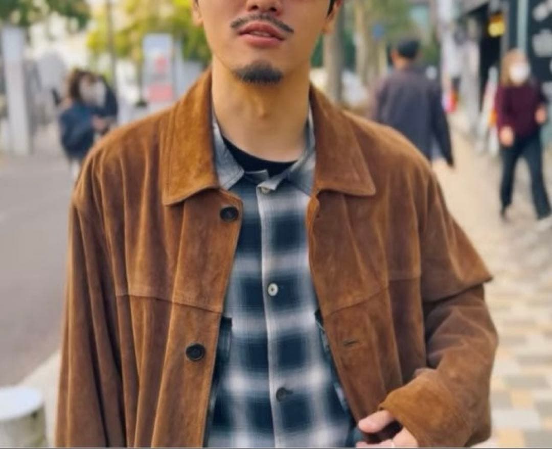 L.L.Bean　ブラウン スエード カバーオール Lサイズ