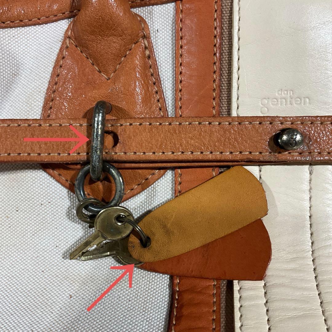 専用 genten ゲンテン ボストンバッグ キャンバス レザー 南京錠