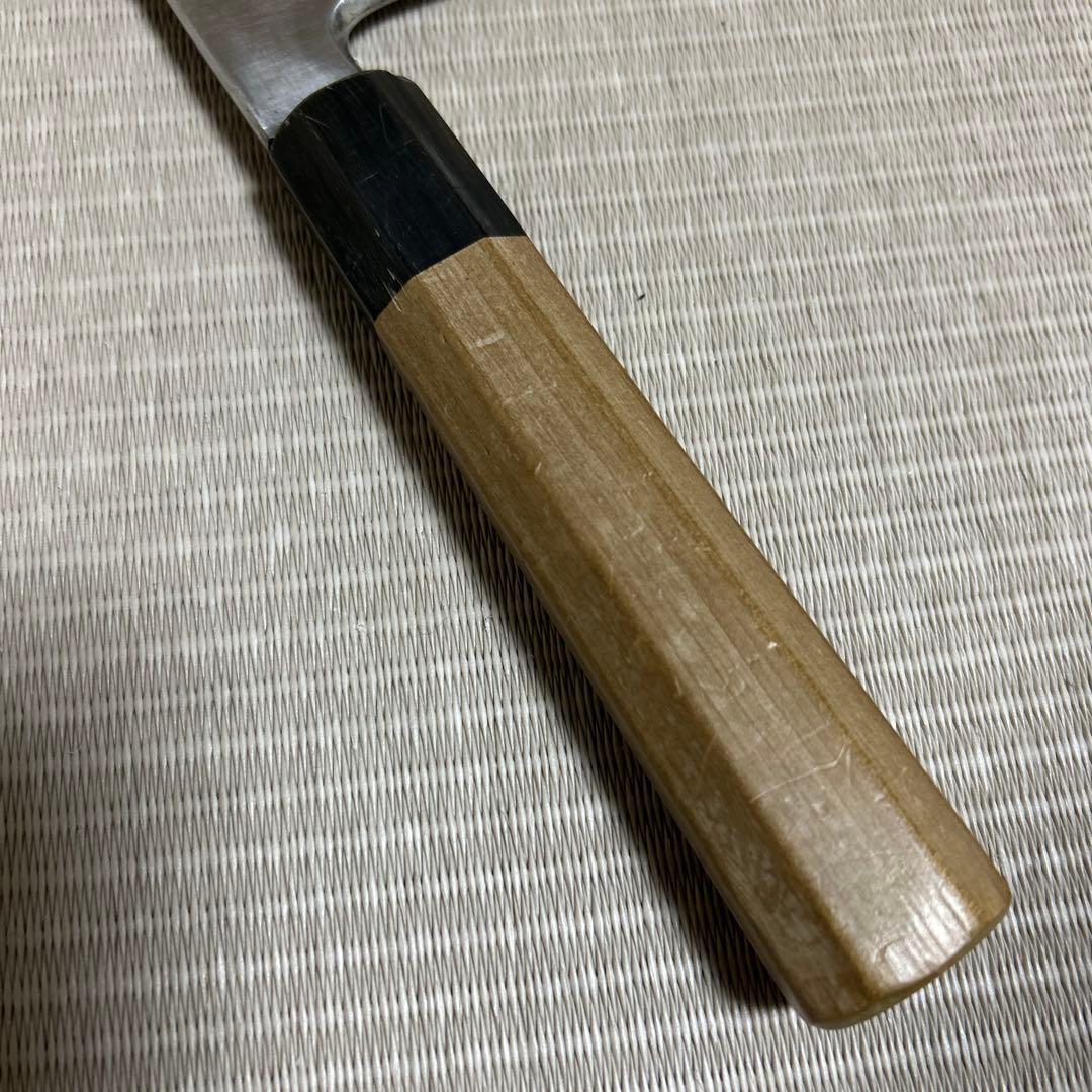 切り付け 薄刃 包丁 和包丁 堺一文字光秀 黒水牛柄 鞘付き