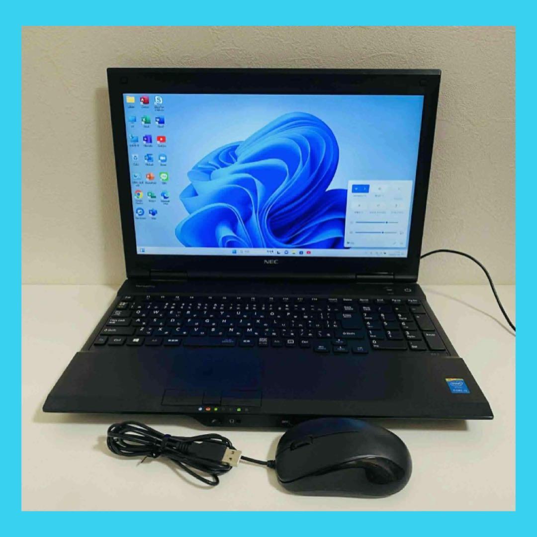 Y83 NECノートパソコンSSDメモリ8G高速 Windows11オフィス付き