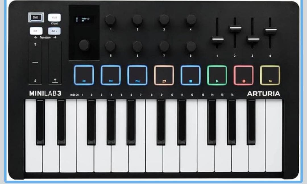 音楽初心者の方おすすめARTURIA MIDI キーボード MiniLab3