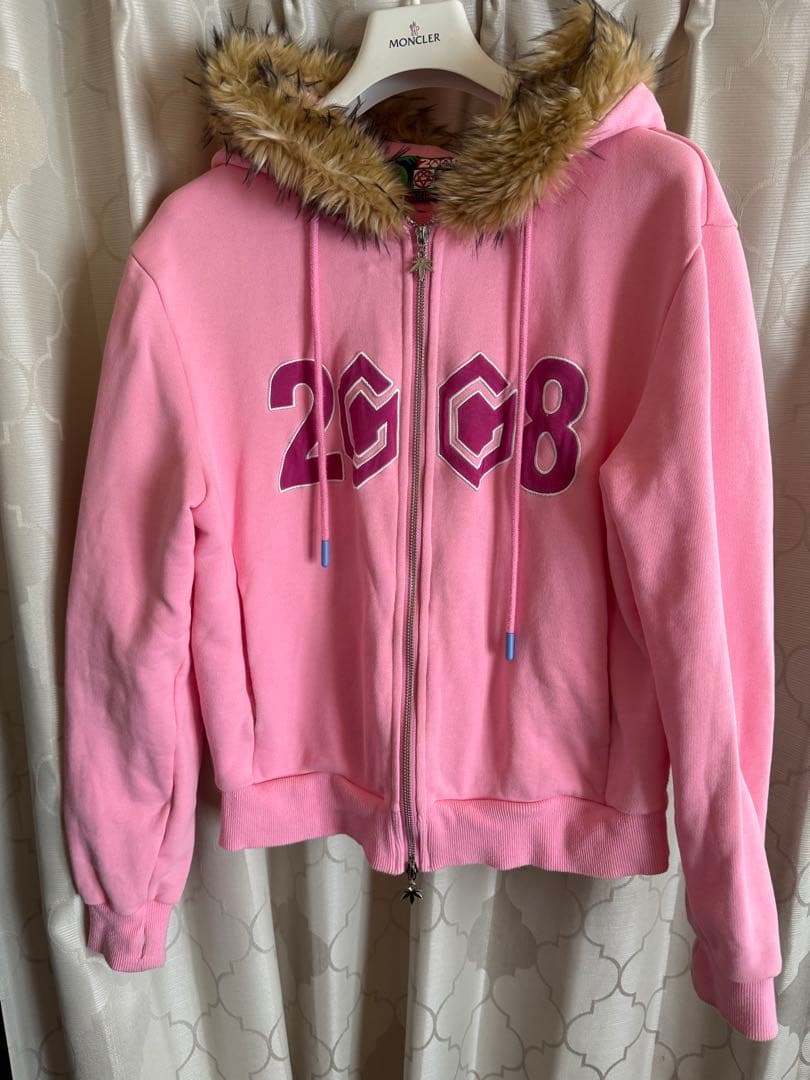 fuckthisindustry ジップ ファー パーカー ピンク M - メルカリ