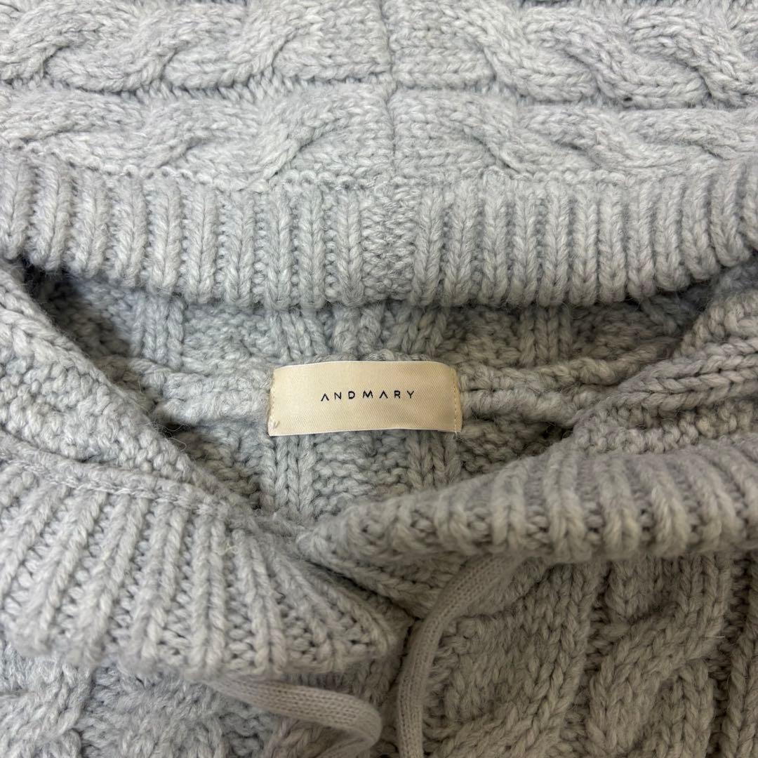 ベストセラー 商品ファッション - andmary Yara cable knit set up gray