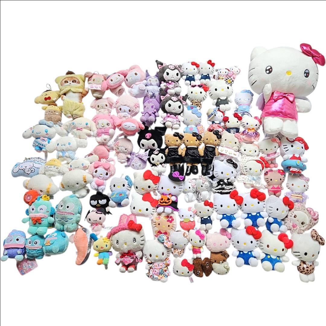 サンリオ キャラクターズ ぬいぐるみ マスコット まとめ売り 85体セット クレヨンしんちゃん × サンリオ バッドばつ丸 ぬいぐるみマスコット