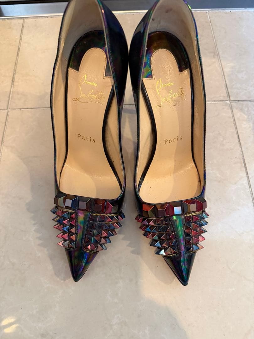 Christian Louboutin スタッズ付きハイヒール36ハーフ