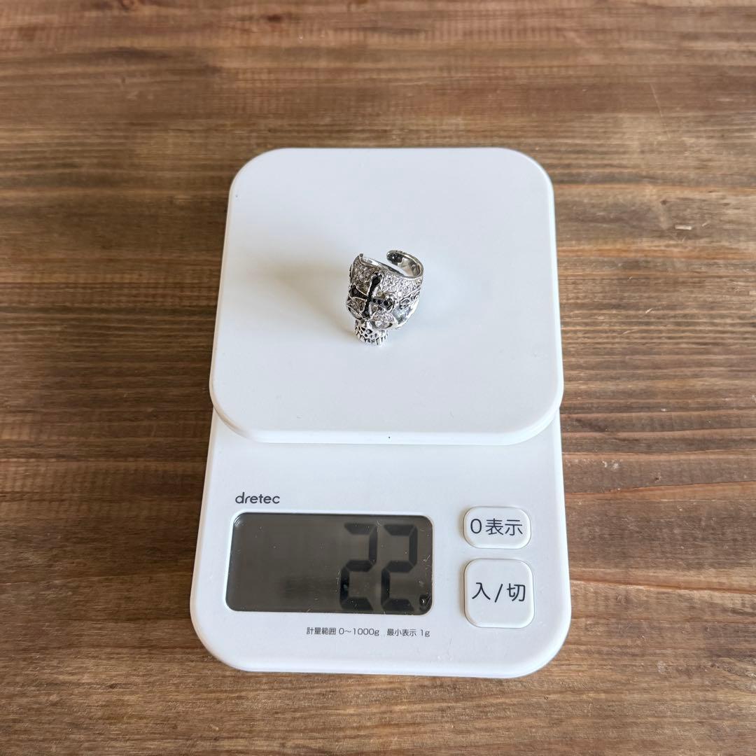 希少 アルテミスクラシック スカルリング 925 ジルコニア 13号