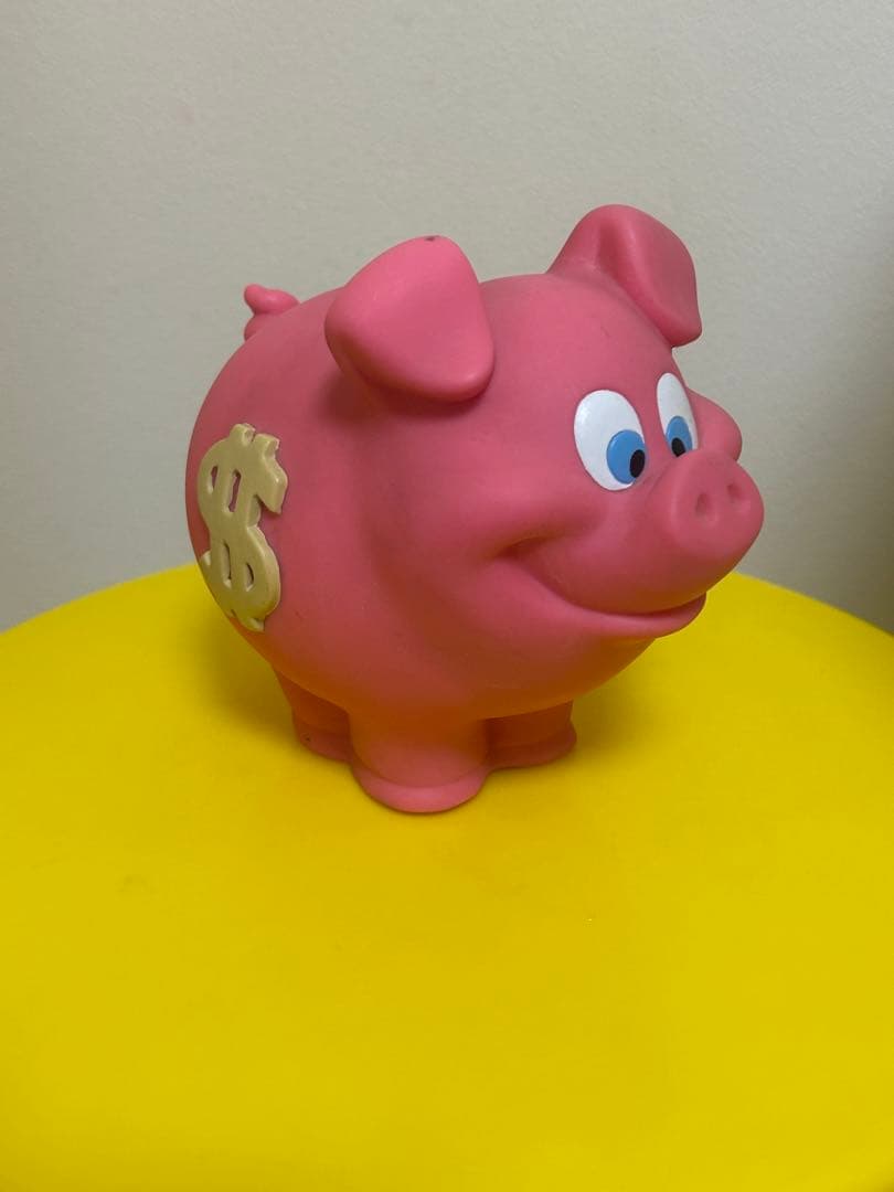 レトロ 東京ディズニーランド トゥーンタウン 貯金箱 豚 ソフビ