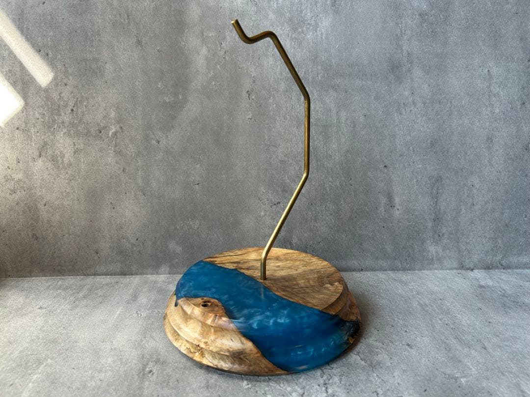 BASE WOOD DESIGN OD缶 ランタン 台座 花台 ポプラ×レジン⑨ - メルカリ