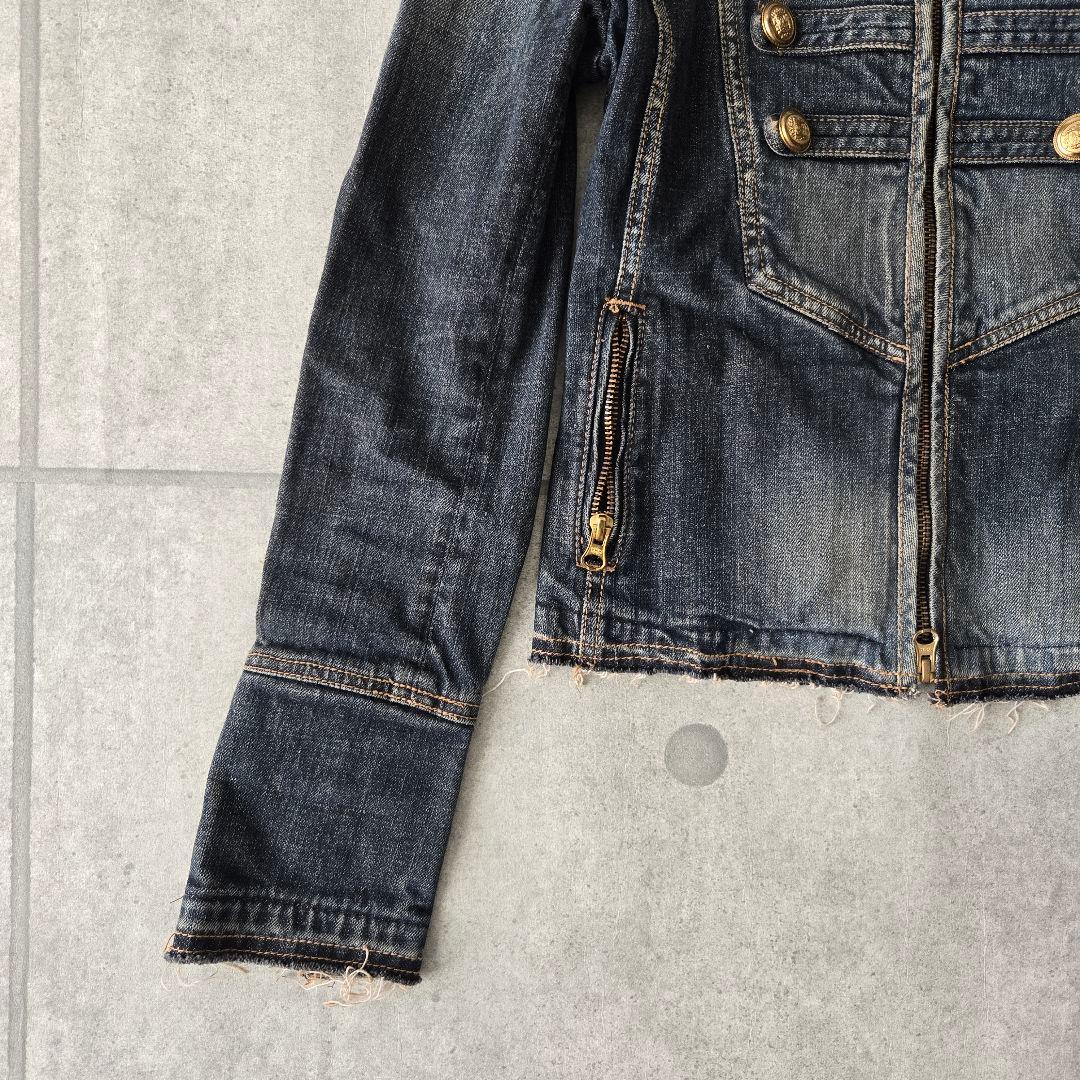 ナポレオンジャケット デニム y2k グランジ ギャル 平成 ブルゾン