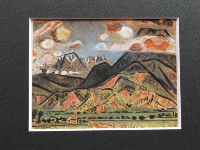 児島善三郎、「アルプスへの道」、希少な画集より、 新品高級額装付 児島善三郎、「アルプスへの道」、希少な画集より、 新品高級額装付