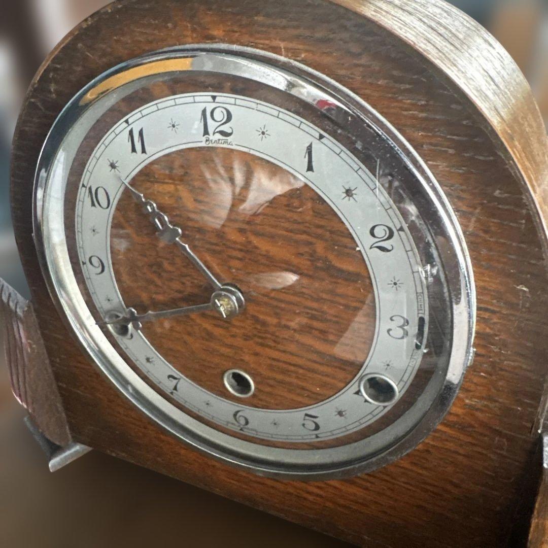 ベンチマ　Bentima 木製 置時計 クラシック　イギリス製　鐘と時報が鳴る