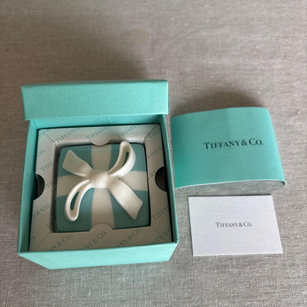 ティファニー TIFFANY＆CO ミニブルーボウボックス 置物 リボン 未使用