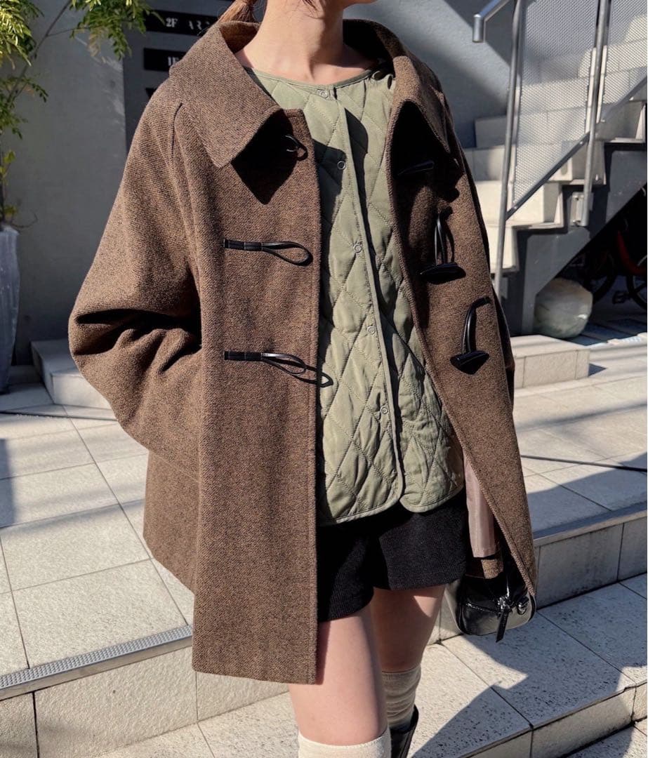 kastane 【お気に入り1万人突破！/ベスト付き】ダッフルフレアコート