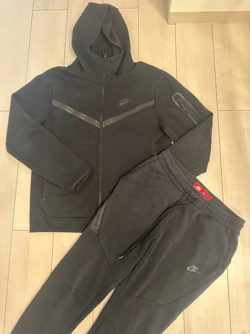 早い者勝】NIKE ナイキ テックフリース セットアップ 黒 上L下M廃盤