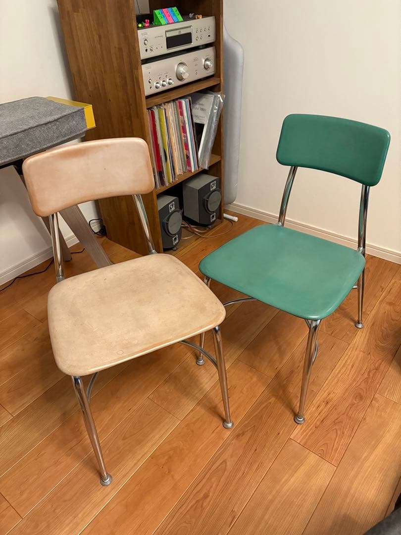 ヴィンテージ　スクールチェア 2色セット　Heywood Wakefield