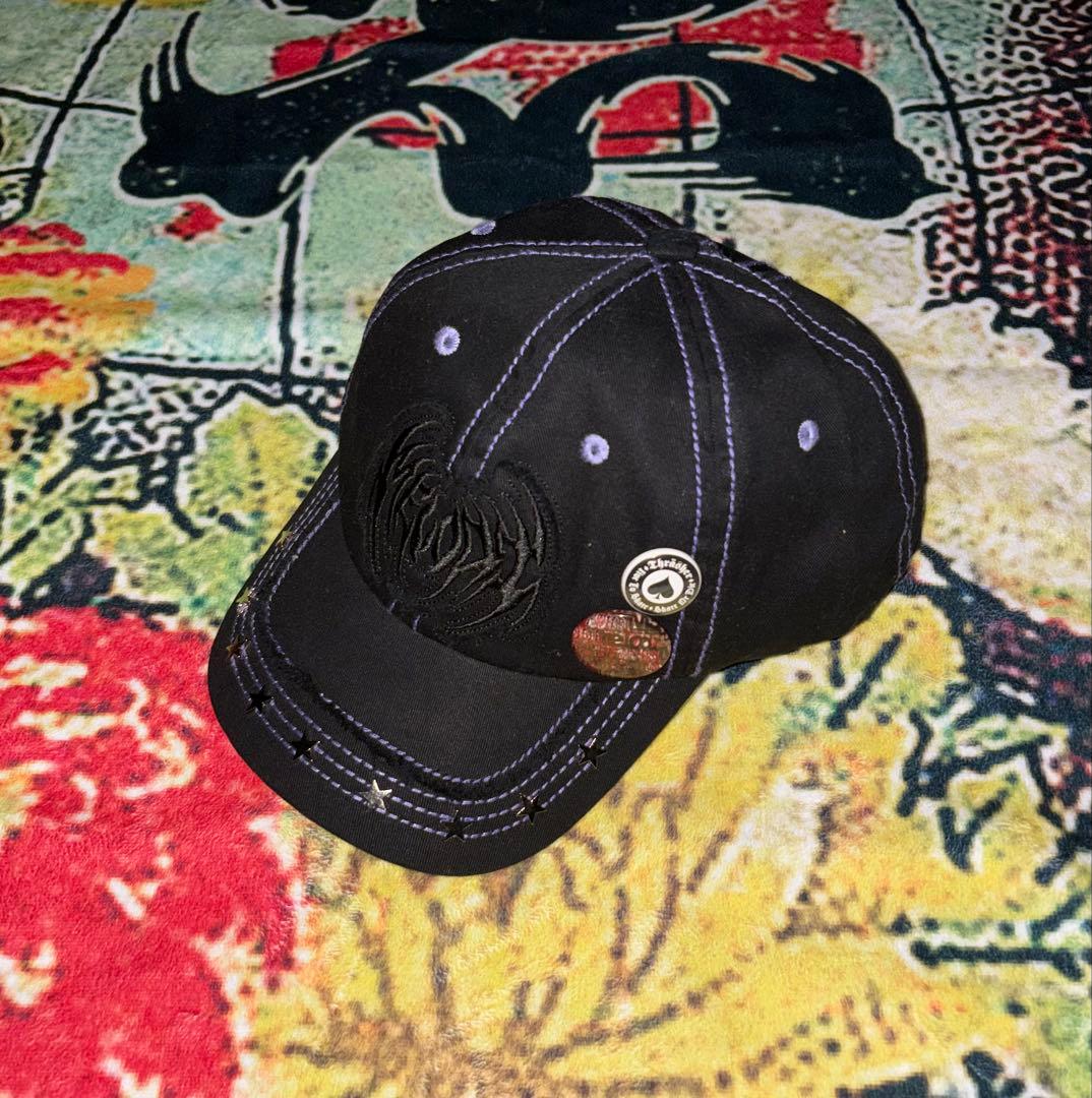 ec melodi キャップ　黒紫