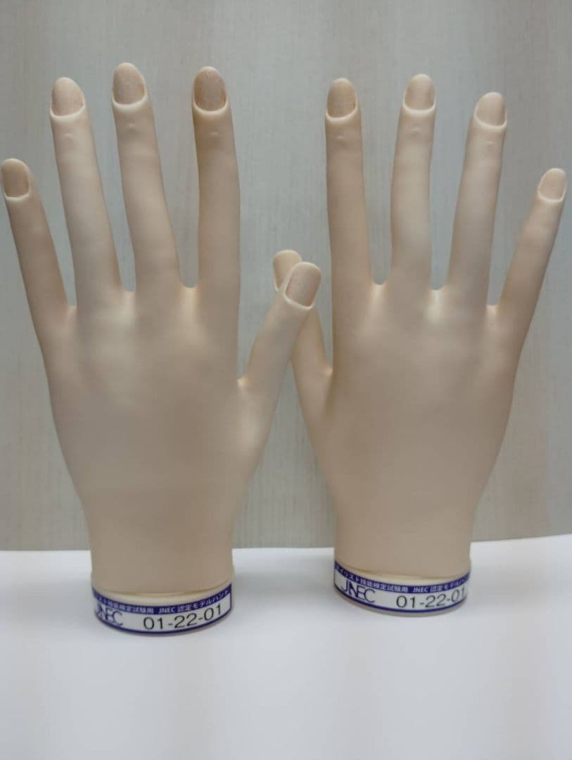 JNEC認定ハンドモデル　ネイリスト技能検定　ジェルネイル検定　美品