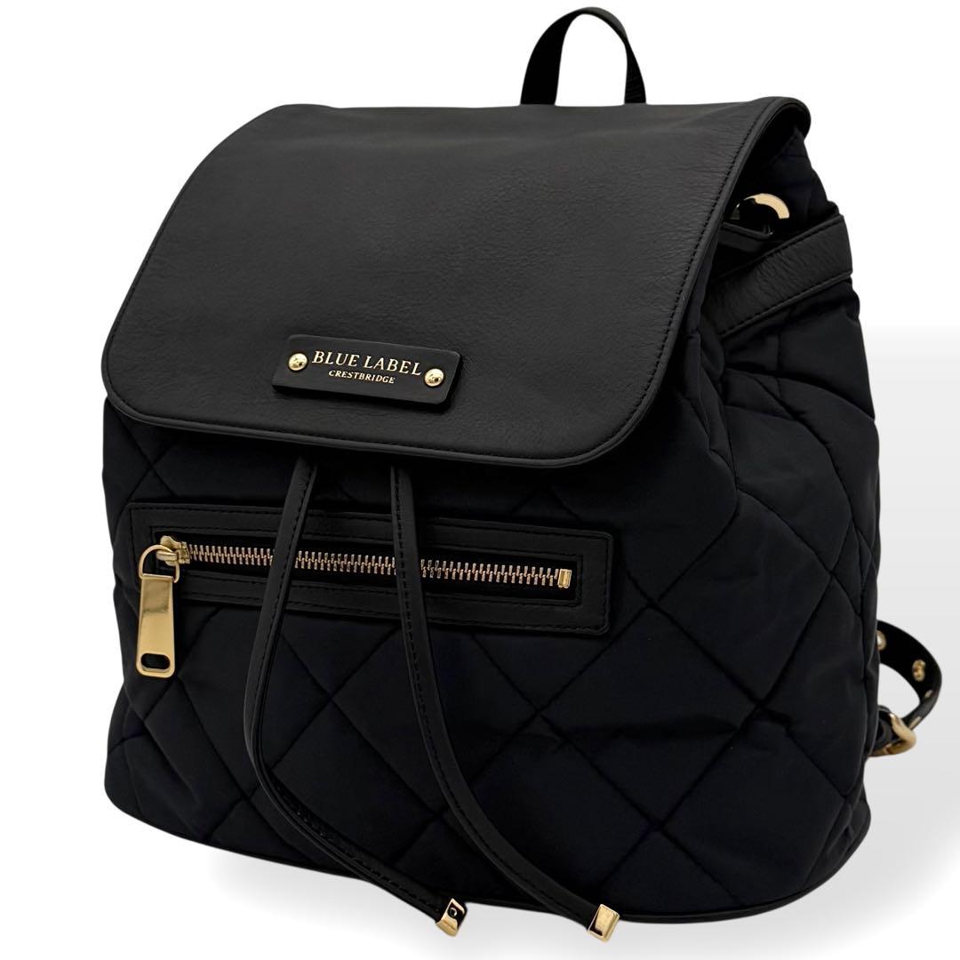 未使用級 ブルーレーベル クレストブリッジ リュック レザー × ナイロン