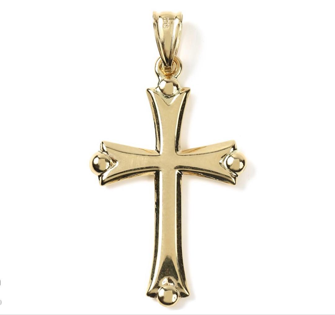 K18ゴールド クロスネックレス 27.5mm x 18.9mm