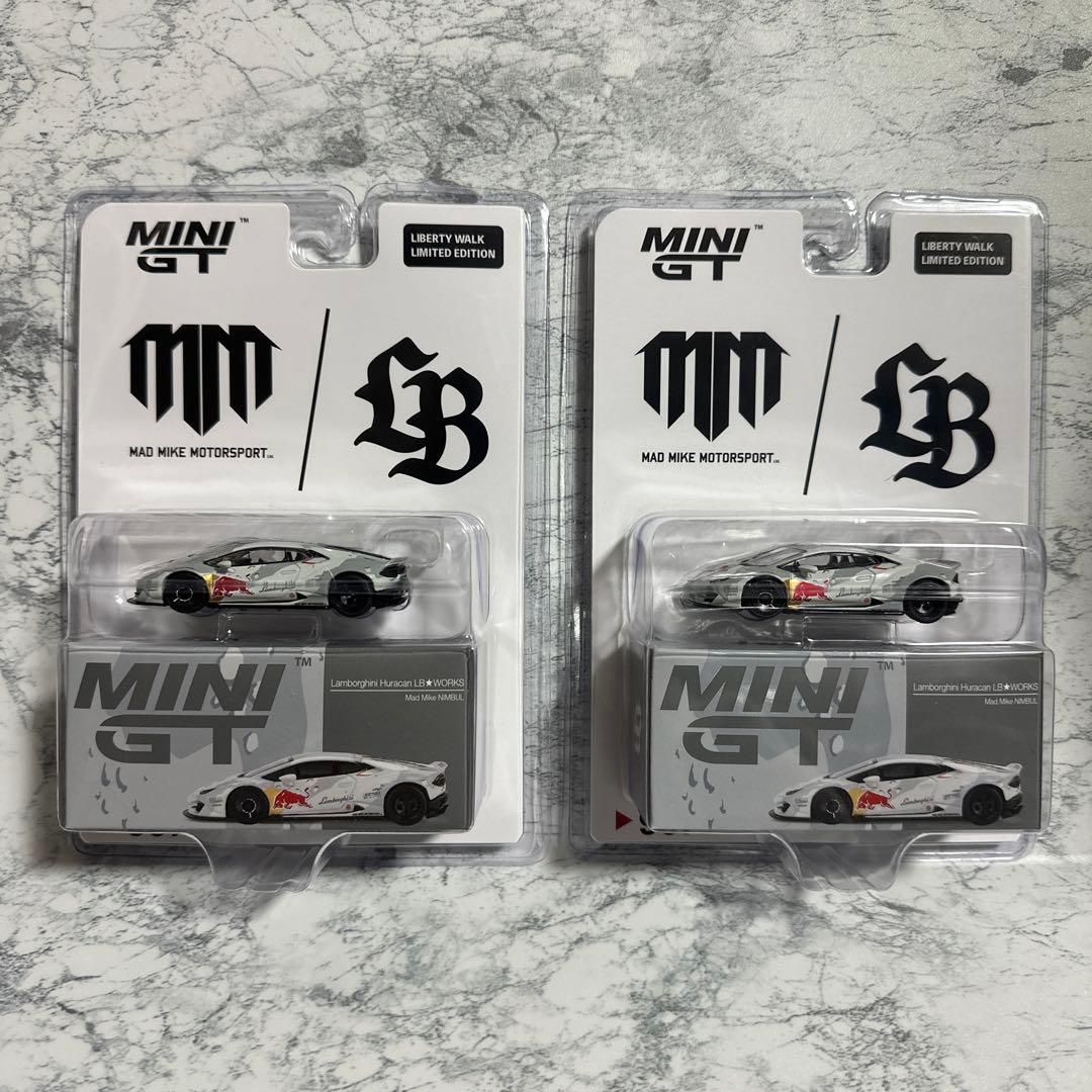 ミニカー MINI GT LAMBORGHINI HURACAN LB x2