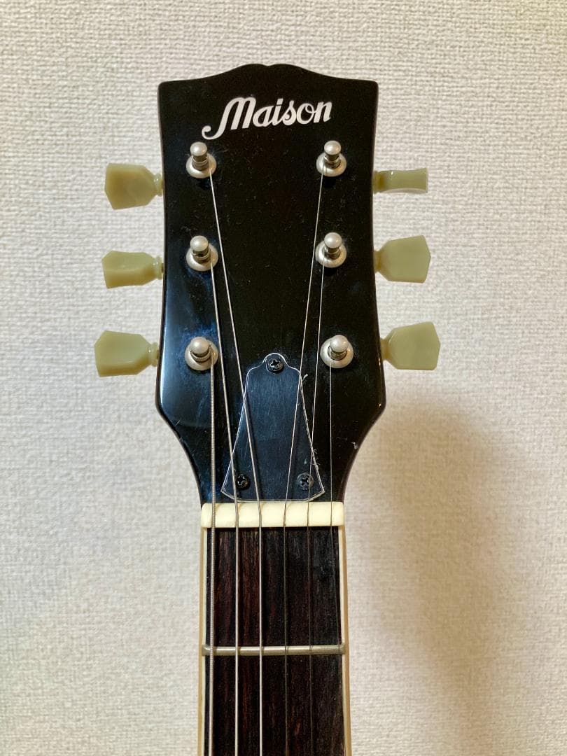 Maison レスポール セットネック ギブソンヘッド ワインレッド 音出し
